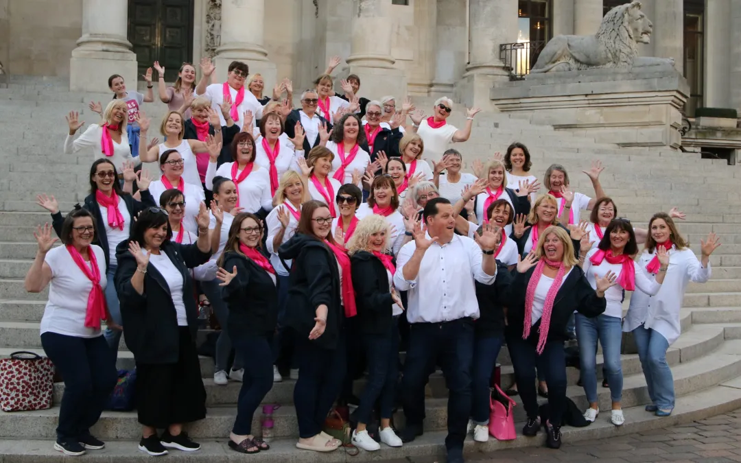 Cheering on the Queen’s Commonwealth Games Baton Relay